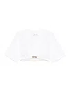 Elisabetta Franchi Stretch Cotton Top With Logo Detail