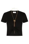 Elisabetta Franchi Logo Detail Cropped T-shirt
