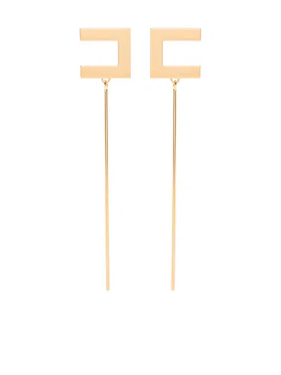 Elisabetta Franchi Logo-detail Earrings In Gold