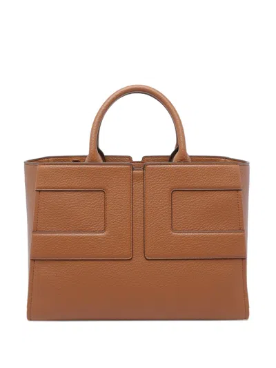 Elisabetta Franchi Logo-detail Handbag In Brown