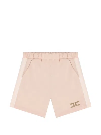 Elisabetta Franchi Kids' Logo-detail Shorts In Neutral