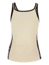 Elisabetta Franchi Logo-detail Tank Top In Neutral