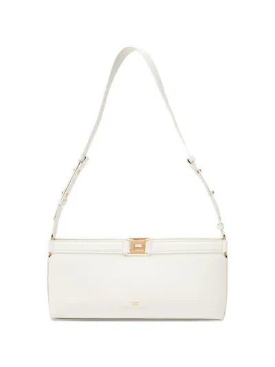Elisabetta Franchi Logo-detail Tote Bag In White
