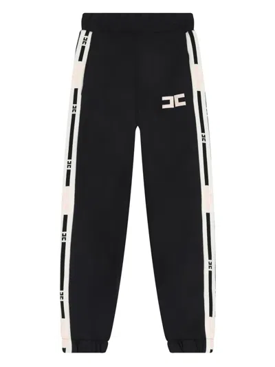 Elisabetta Franchi Kids' Logo-detail Tracksuit Bottoms In Black
