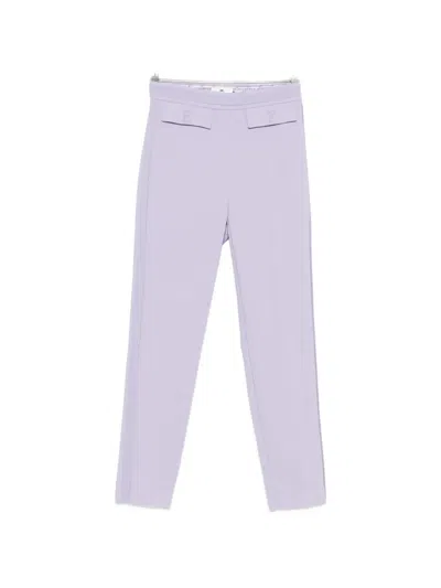 Elisabetta Franchi Logo-detail Trousers In Purple