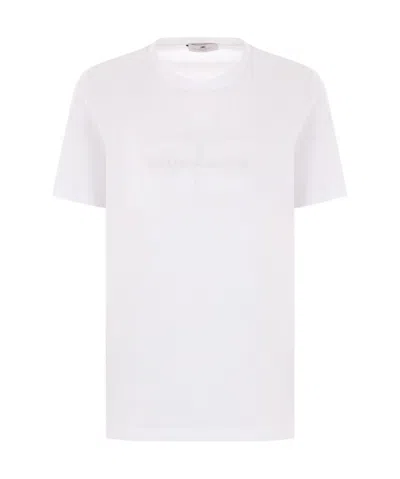 Elisabetta Franchi Logo Detailed Crewneck T-shirt In White