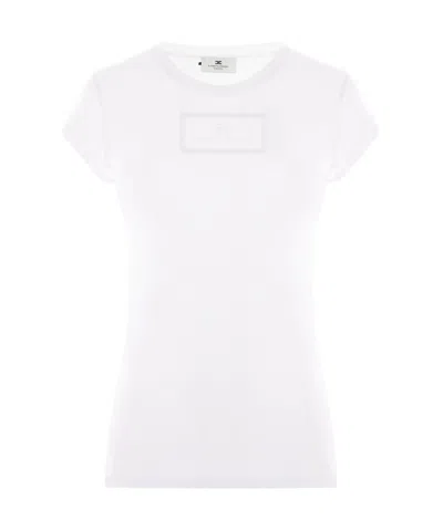 Elisabetta Franchi Logo Detailed Crewneck T-shirt In White