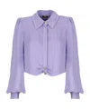 Elisabetta Franchi Georgette Shirt In Purple