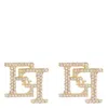 Elisabetta Franchi Logo Earrings