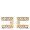 Elisabetta Franchi Logo Earrings In Multi