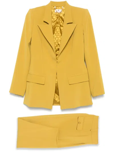 Elisabetta Franchi Logo-embellished Crepe Suit In Gelb