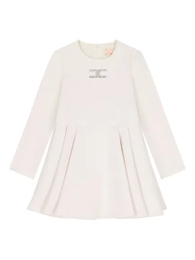 Elisabetta Franchi Logo-embellished Dress In Neutral