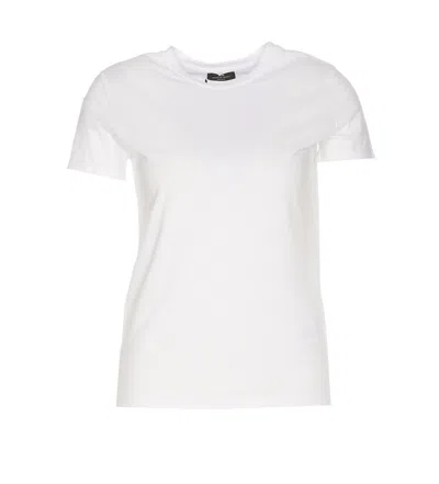 Elisabetta Franchi Logo Embellished Jersey T In White