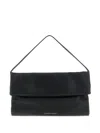 Elisabetta Franchi Logo-embossed Folded Shoulder Bag In Black