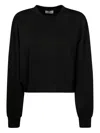Elisabetta Franchi Cotton Sweatshirt With Logo In Black