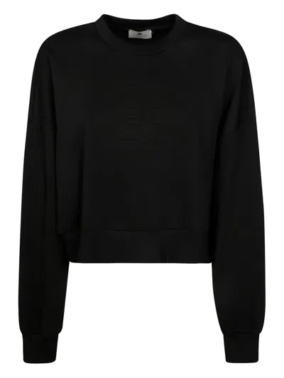 ELISABETTA FRANCHI LOGO-EMBOSSED SWEATSHIRT