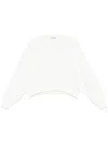 Elisabetta Franchi Logo-embroidered Cropped Sweatshirt In White