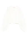 Elisabetta Franchi Logo-embroidered Blouse In White