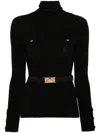 Elisabetta Franchi Logo-embroidered Jumper In Black