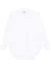 Elisabetta Franchi Logo-embroidered Poplin Shirt In 白色