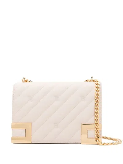 Elisabetta Franchi Logo-embroidered Shoulder Bag In Lattice