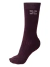 Elisabetta Franchi Logo-embroidered Socks In Brown