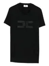 Elisabetta Franchi Logo-embroidered T-shirt In Black