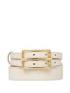 Elisabetta Franchi Logo-engraved Belt In Neutral