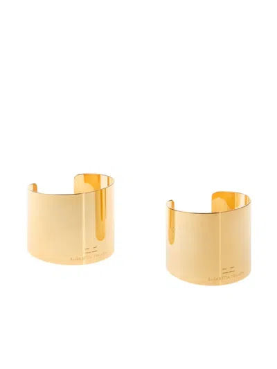 Elisabetta Franchi Armspange Mit Logo-gravur In Gold