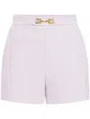 Elisabetta Franchi Logo-engraved Shorts In Quartz