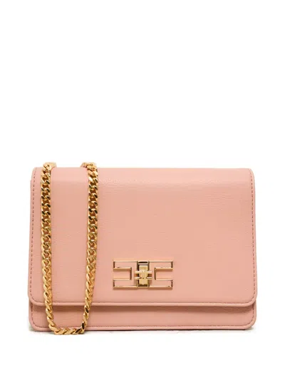 Elisabetta Franchi Logo-fastening Cross-body Bag In Pink