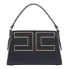 Elisabetta Franchi Small Logo Shoulder Bag Shoulder Bags Black In Black