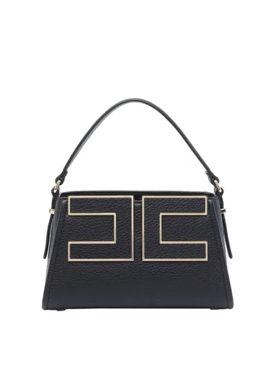 Elisabetta Franchi Logo Handbag In Black