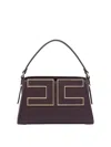 Elisabetta Franchi Logo Handbag In Brown