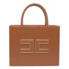 Elisabetta Franchi Borsa Tote Piccola Con Logo Marrone In Brown
