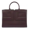 Elisabetta Franchi Leather Textured Shoulder Bag With 2 Handles In Purple