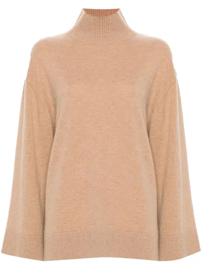 Elisabetta Franchi Logo-intarsia Sweater In Brown