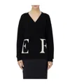 Elisabetta Franchi Logo-intarsia Virgin-wool Jumper In Black