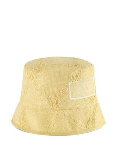 Elisabetta Franchi Logo-jacquard Bucket Hat In Yellow