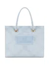 Elisabetta Franchi Logo-jacquard Mini Tote Bag In Blue
