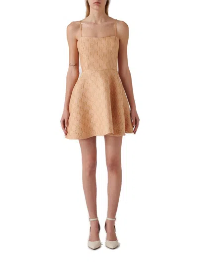 Elisabetta Franchi Logo Jacquard Sleeveless Mini Dress In Multi