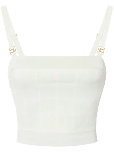 Elisabetta Franchi Logo Jacquard Top In 绿色