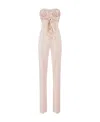 Elisabetta Franchi Logo Jumpsuit In Pink