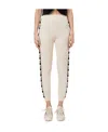 Elisabetta Franchi Logo Lace And Ankle Trousers In Nude