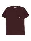 Elisabetta Franchi Logo-lettering T-shirt In Burgundy