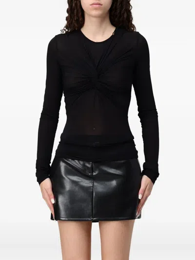 Elisabetta Franchi Logo-motif Top In Black