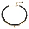 Elisabetta Franchi Logo Necklace In Black