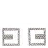 ELISABETTA FRANCHI LOGO OUTLINE EARRINGS WITH RHINESTONES