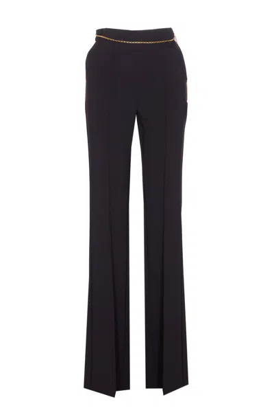 Elisabetta Franchi Logo Pants In Black