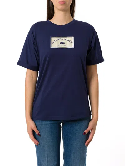 Elisabetta Franchi T-shirt  Woman Color Blue In Blue